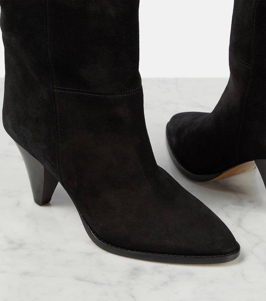 ISABEL MARANT Rouxa Suede 85mm Boots In Black Product Image