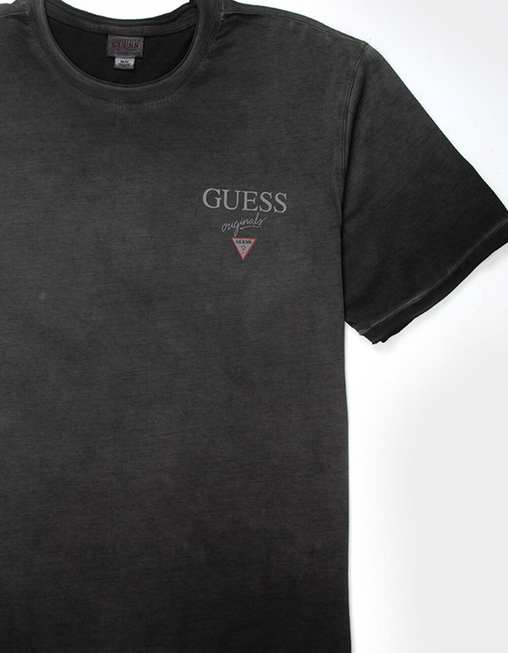 GUESS ORIGINALS Stacked Logo Mens Tee - WASHED BLACK Product Image