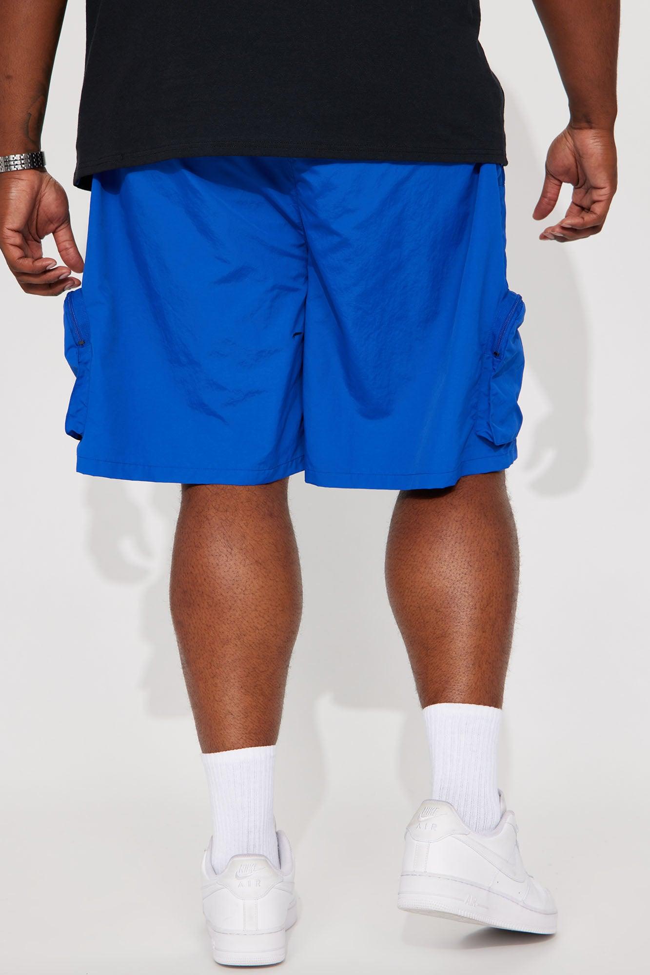 All This And That Nylon Cargo Shorts - Royal Product Image