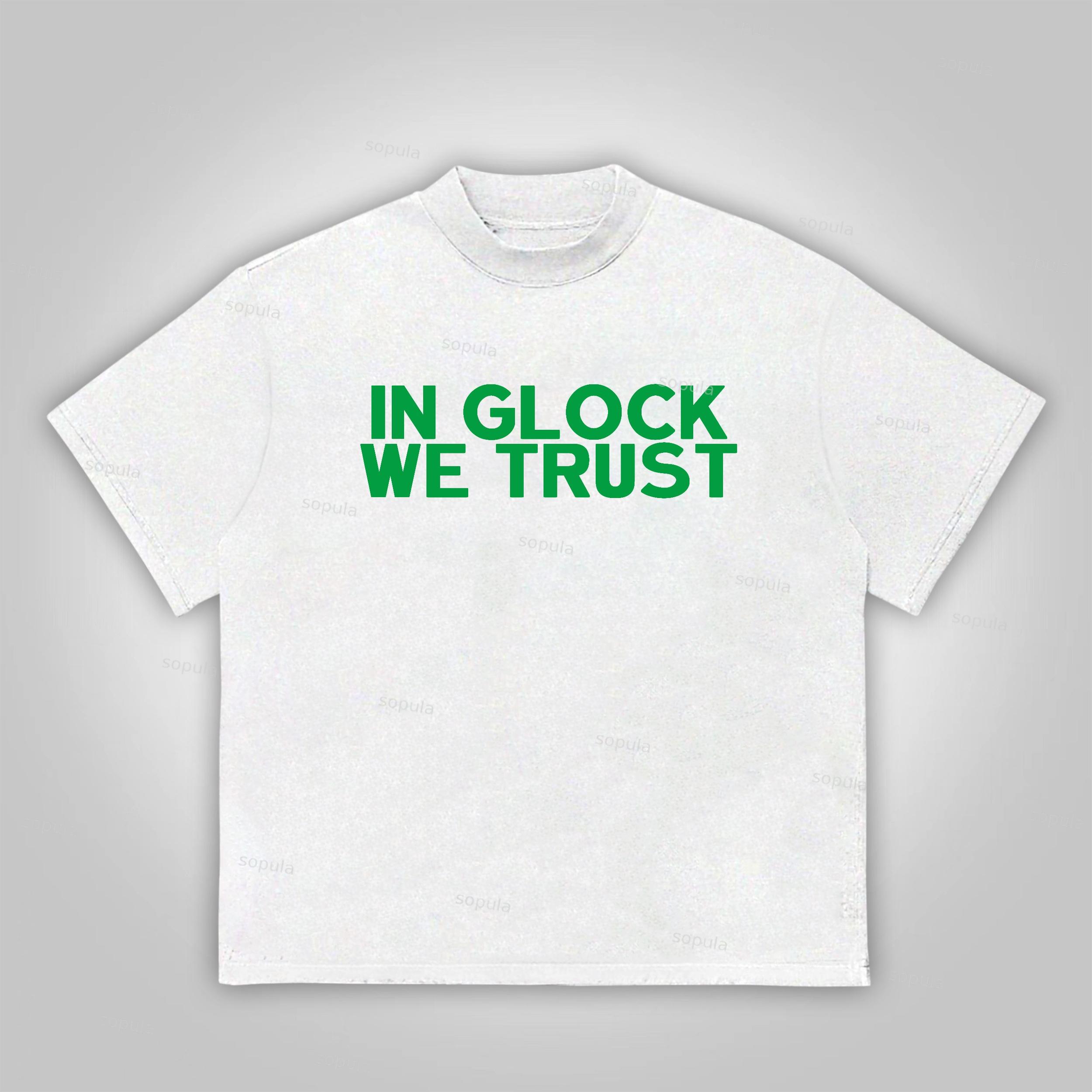 Sopula Vintage In Glock We Trust Graphic Cotton T-Shirt Product Image