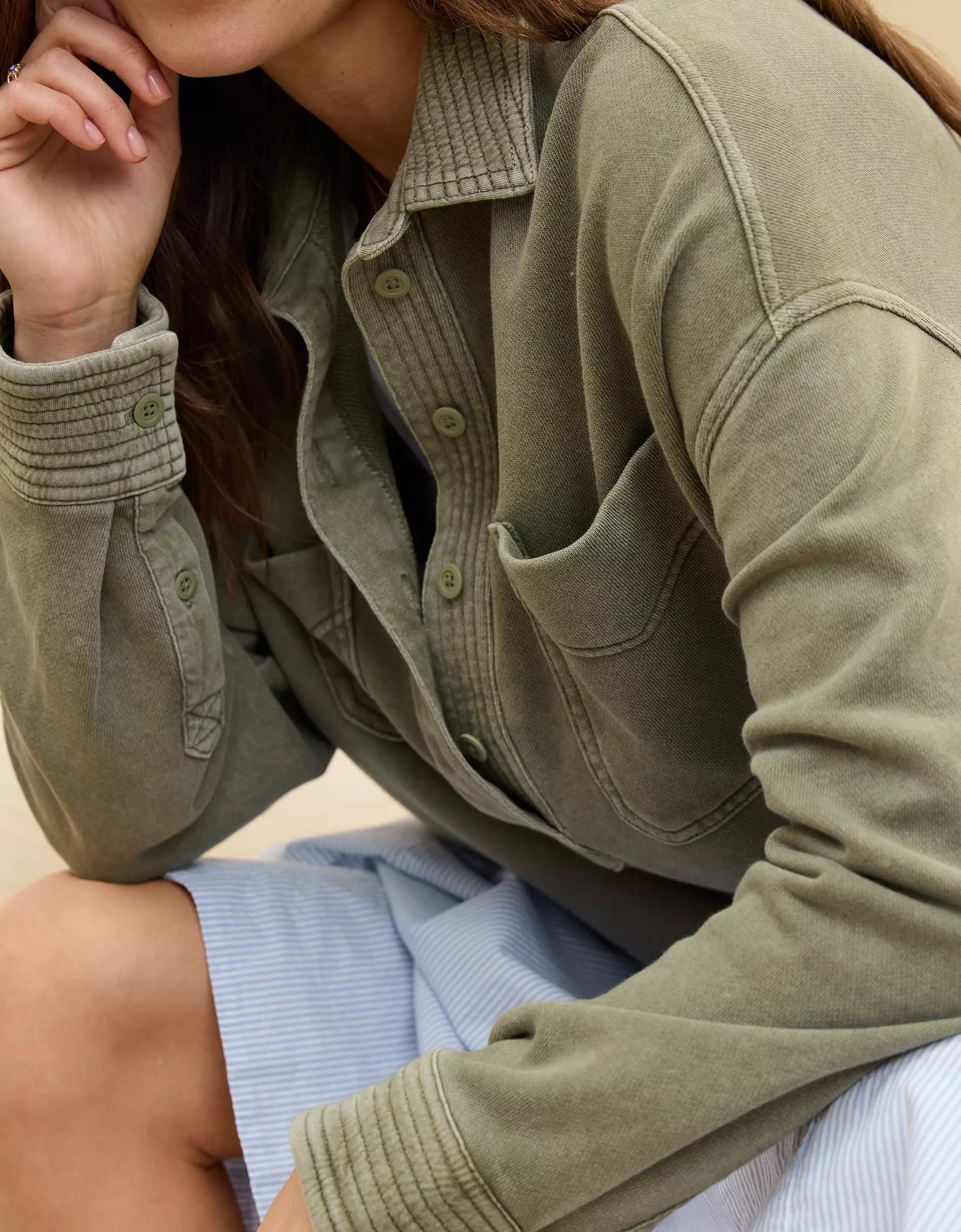 Aerie Popover Polo Sweatshirt Product Image