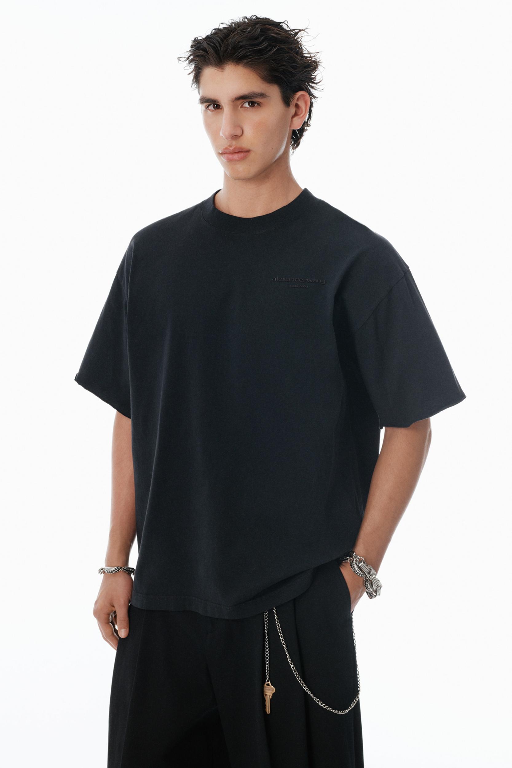 Black Cotton Logo T-shirt Product Image