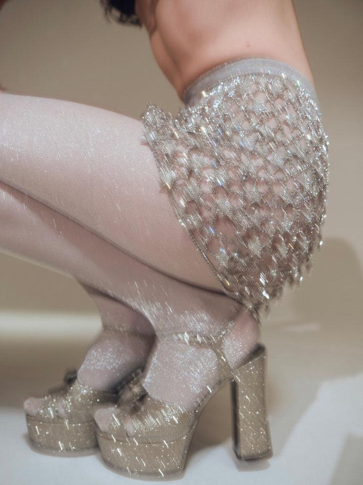 Rhinestone Star Skirt — Silver Product Image