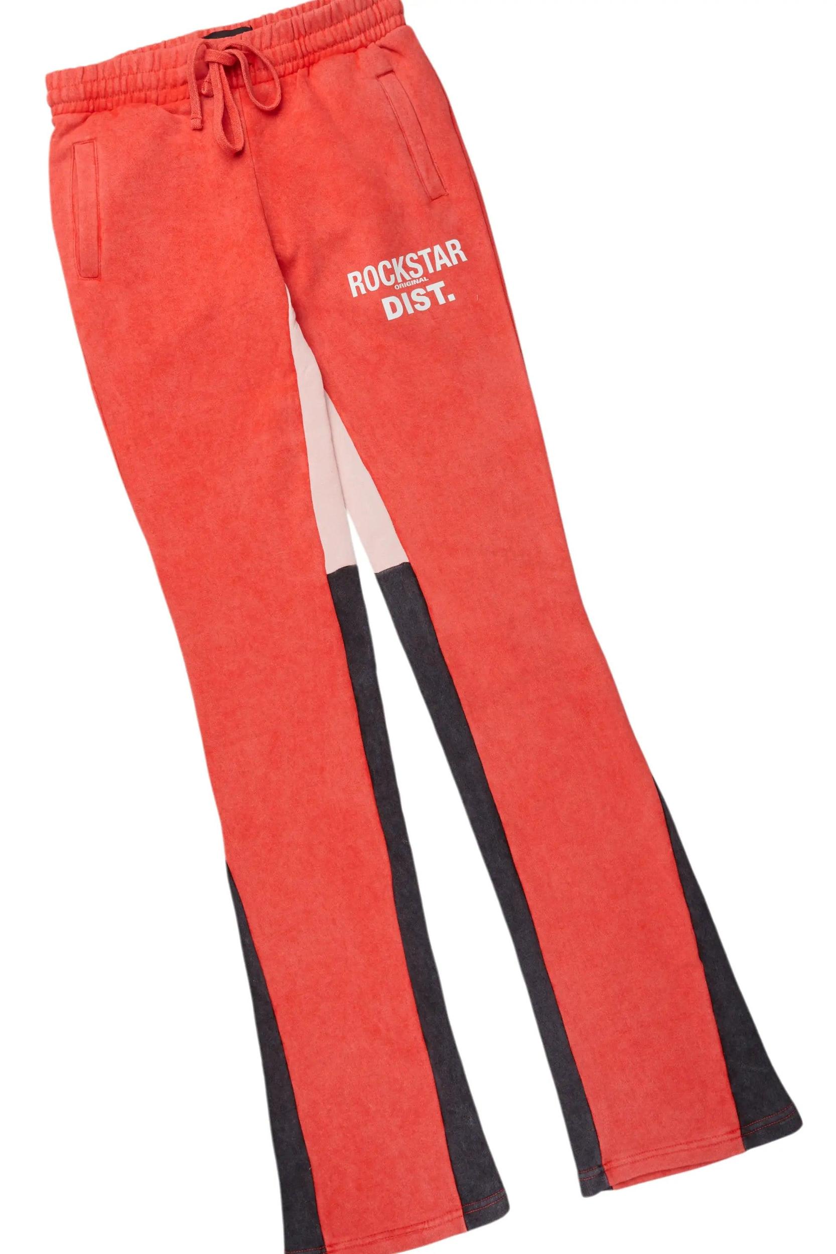 Lake White/Red T-Shirt/Stacked Baggy Track Set Male Product Image