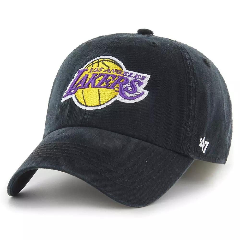 Men's '47 Black Los Angeles Lakers Classic Franchise Fitted Hat,  Product Image