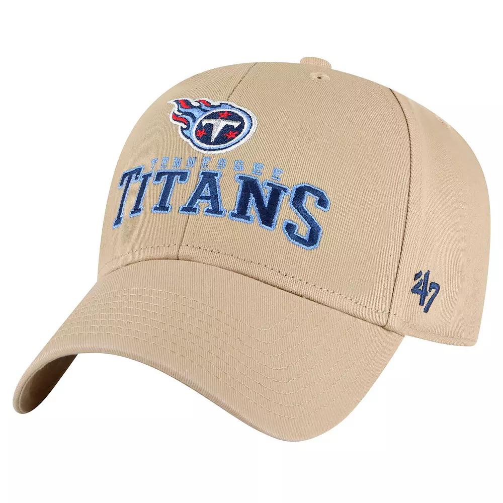 Men's '47 Khaki Tennessee Titans Powell MVP Adjustable Hat, Beig K Product Image