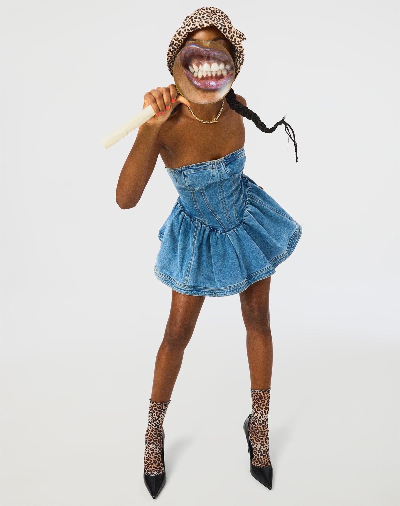 LEOPARD MESH SOCKS NATURAL Female Product Image