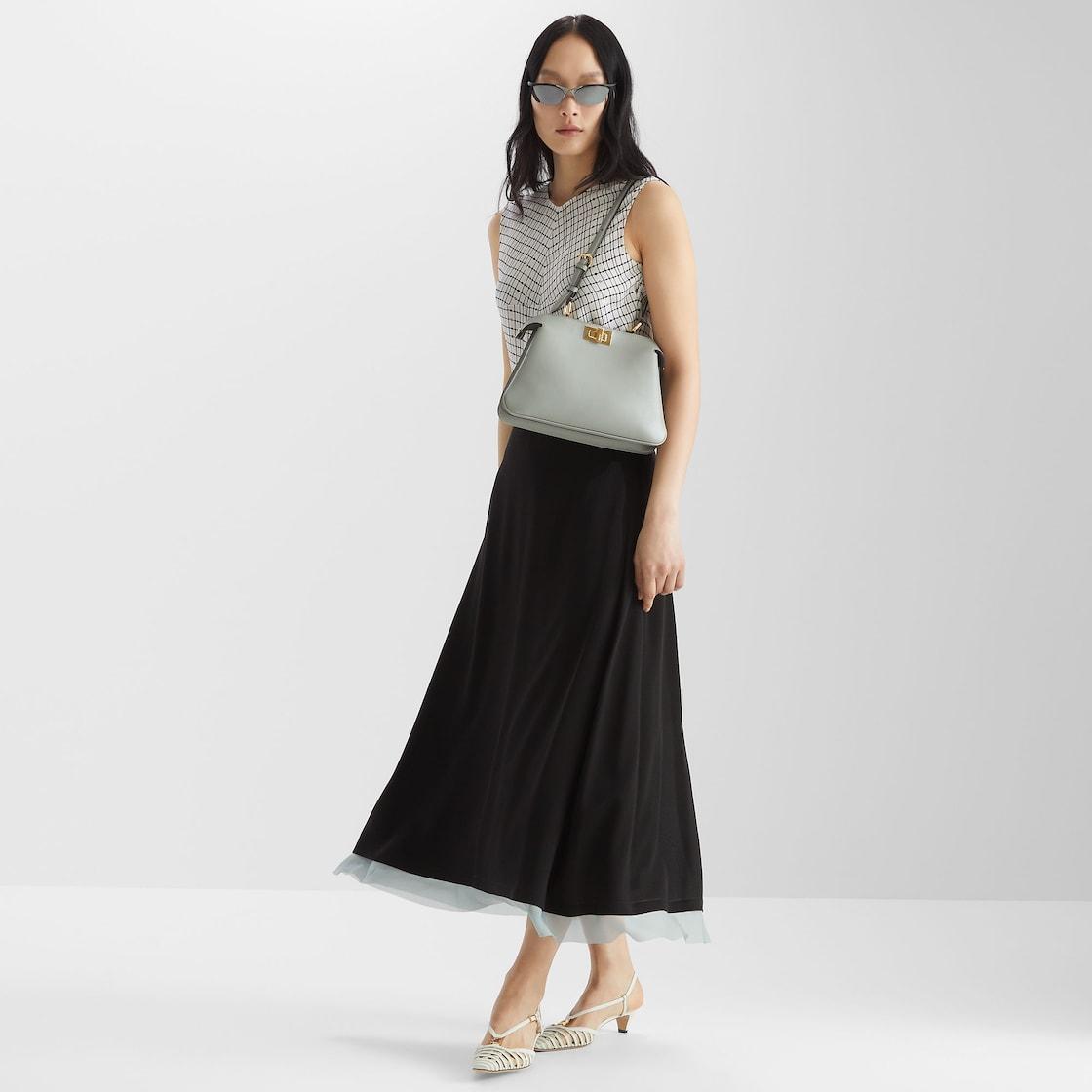 Peekaboo Soft SmallMatcha green leather bag Product Image