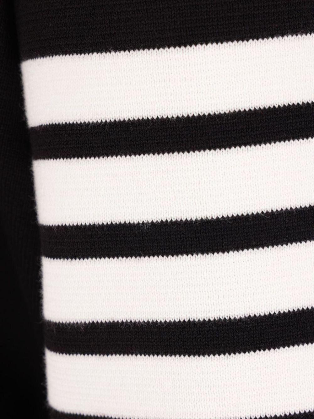 stripe-detail cotton cardigan Product Image