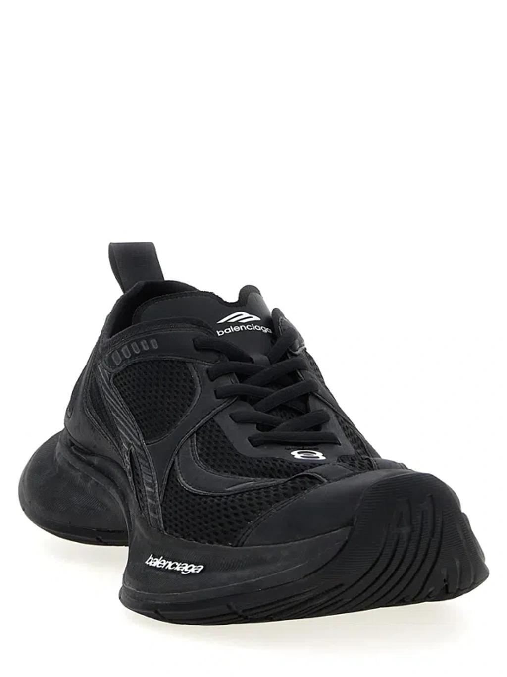 BALENCIAGA Black Mesh And Rubber Circuit Sneakers Product Image