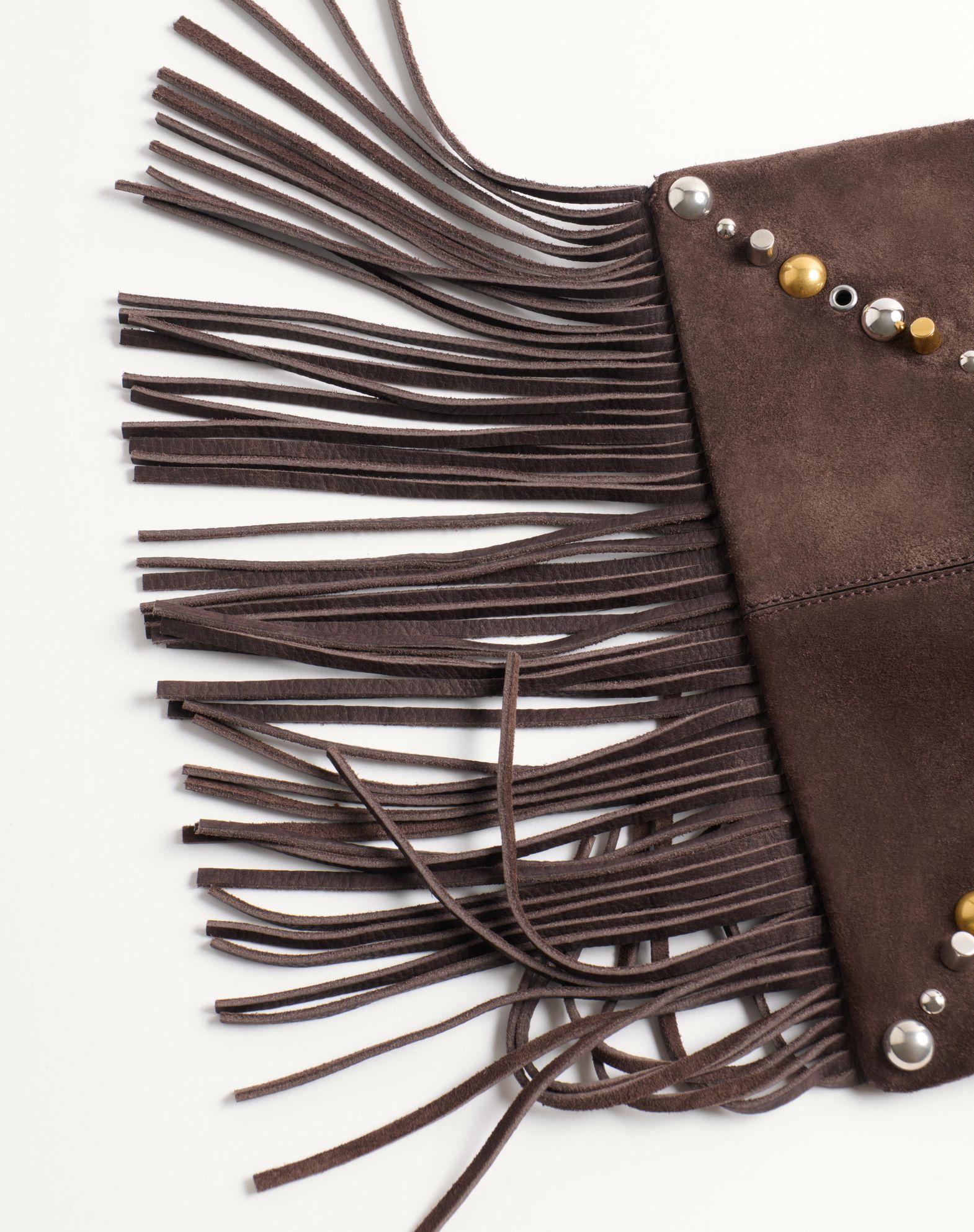 Valentino Garavani Nellcôte Suede Shoulder Bag With Fringes Product Image