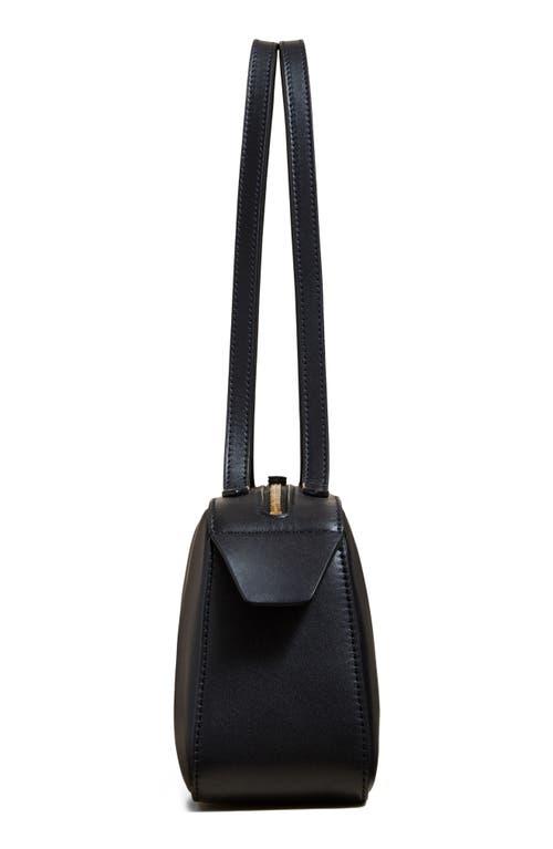 KHAITE Simona Crackle Patent Leather Shoulder Bag In Black Product Image