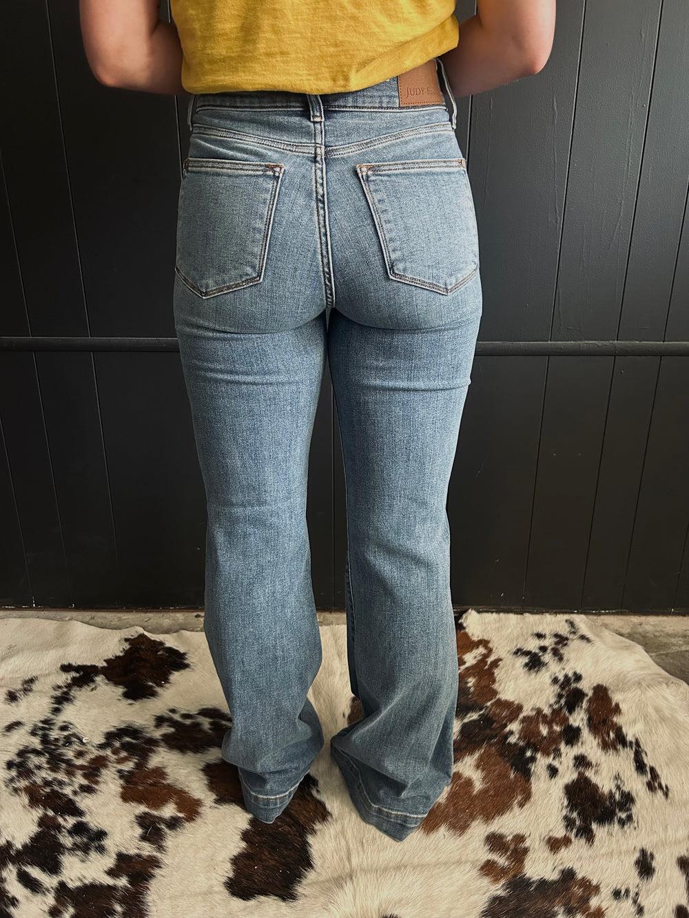 Judy Blue High Waisted Trouser Flare Product Image