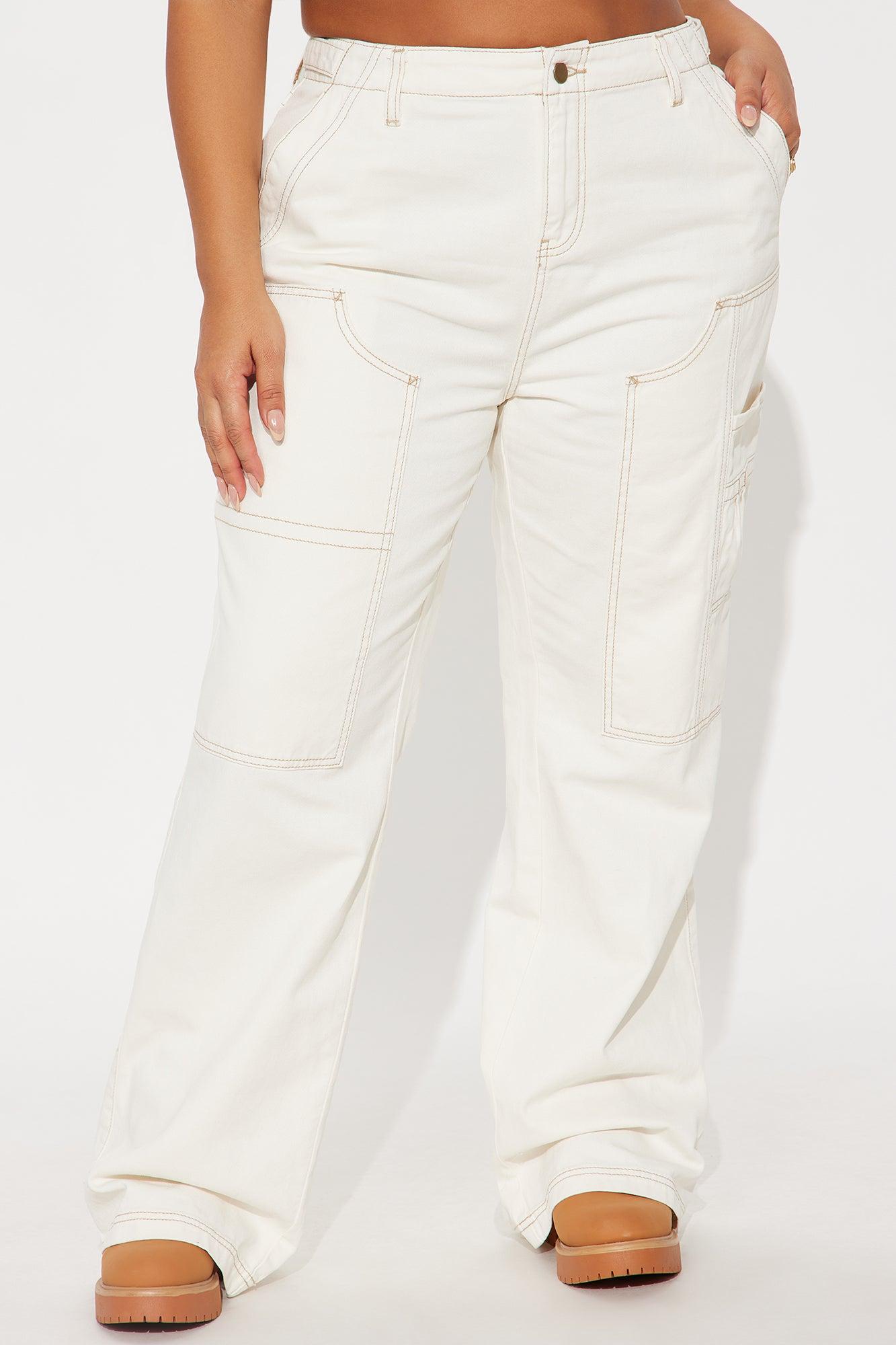Pocketful Of Love Straight Leg Jeans - Off White Female Product Image