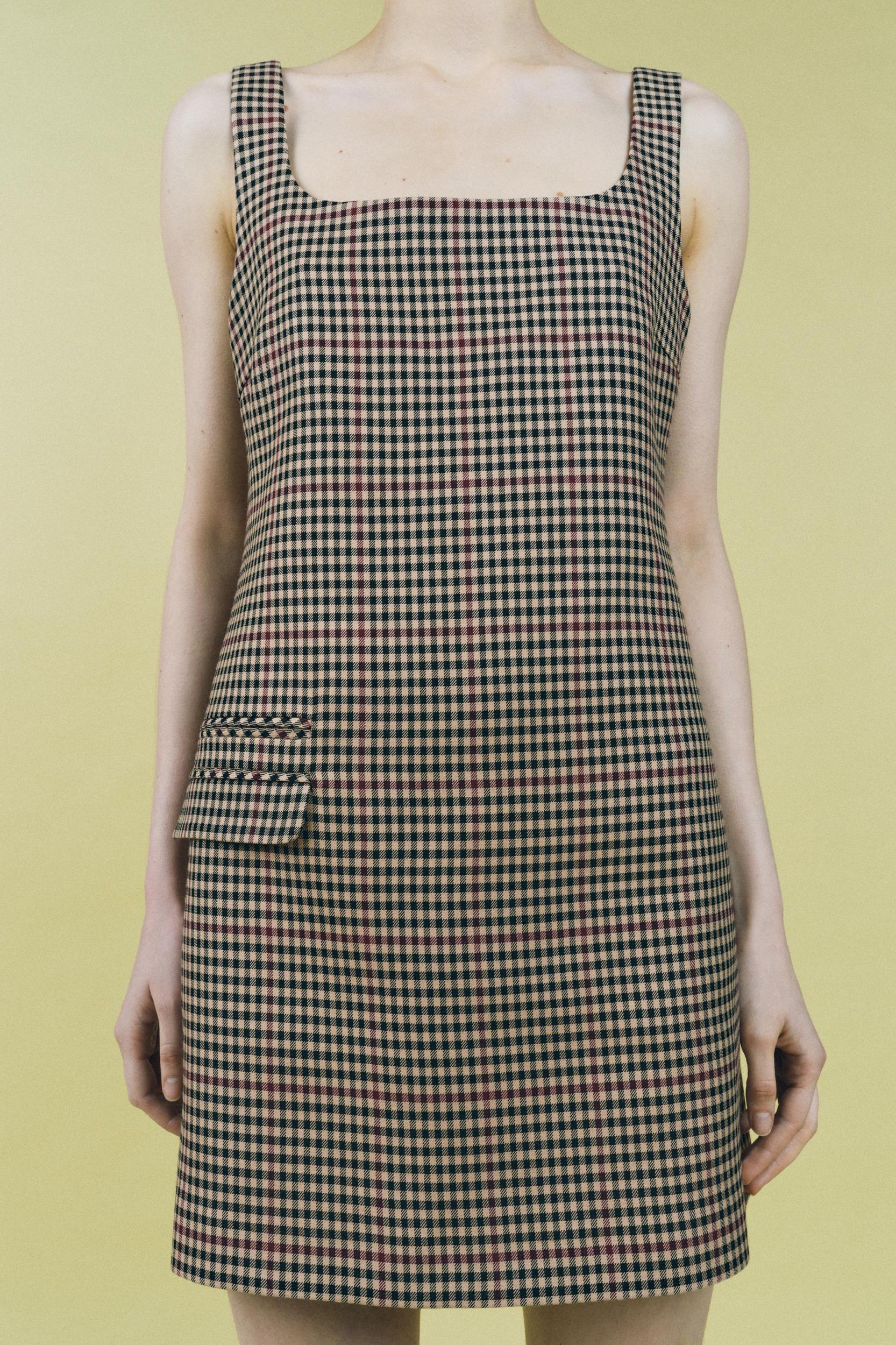 PLAID MINI DRESS ZW COLLECTION Product Image