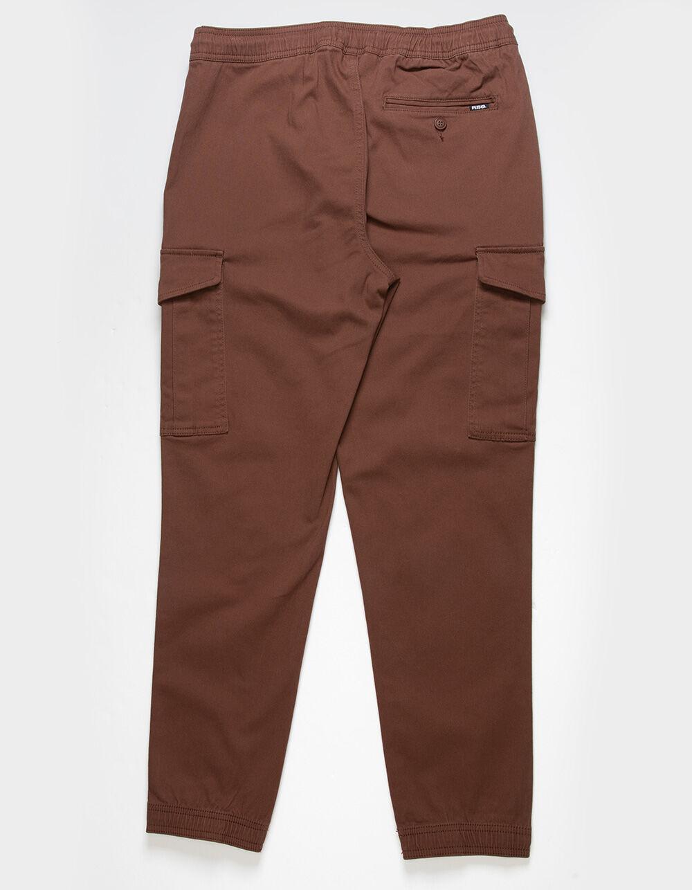 RSQ Mens Twill Cargo Jogger Pants - BROWN Product Image