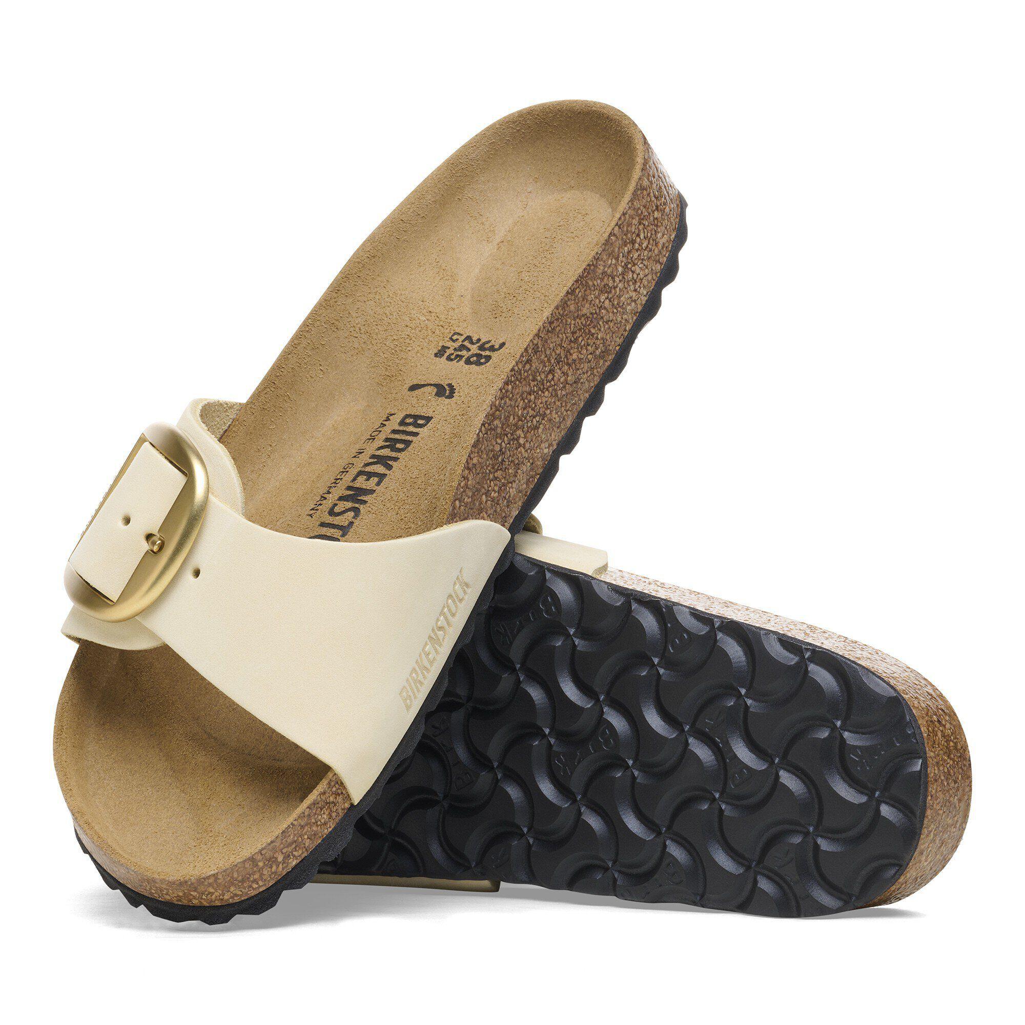 Madrid Big Buckle Nubuck Leather Ecru Product Image