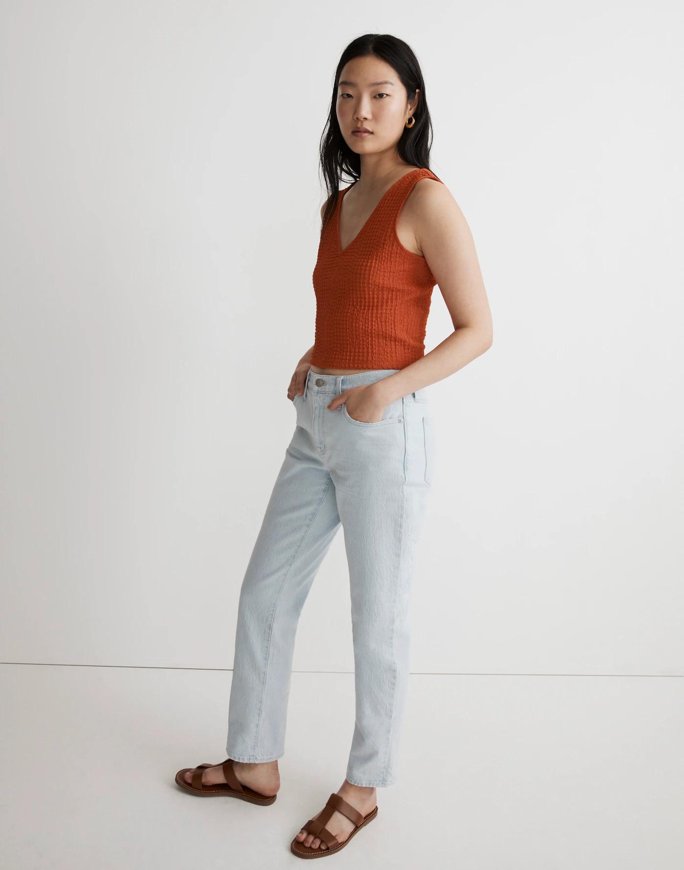 V-Neck Sleeveless Crop Top Product Image