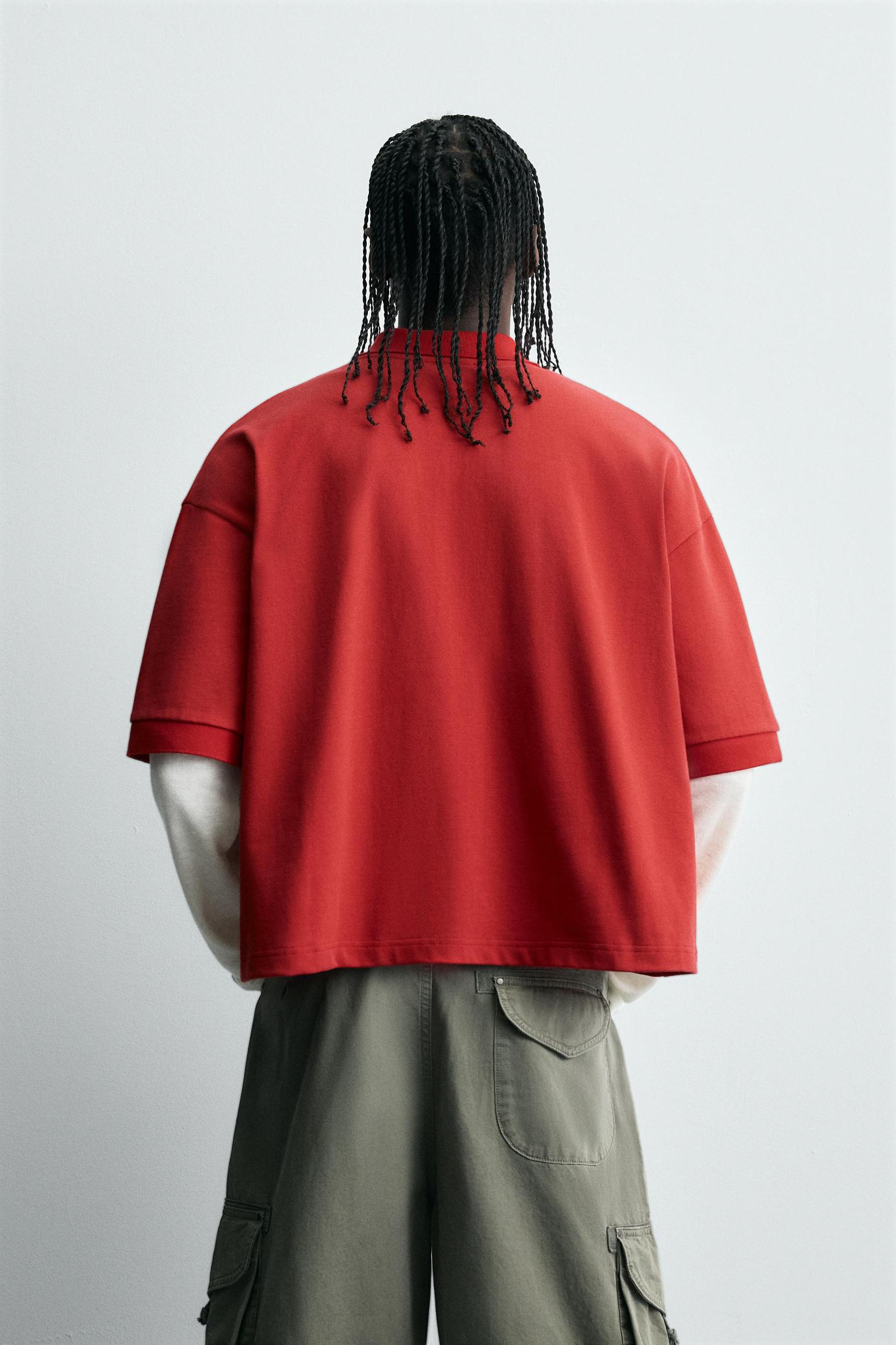 EMBROIDERED TEXT POLO SHIRT Product Image