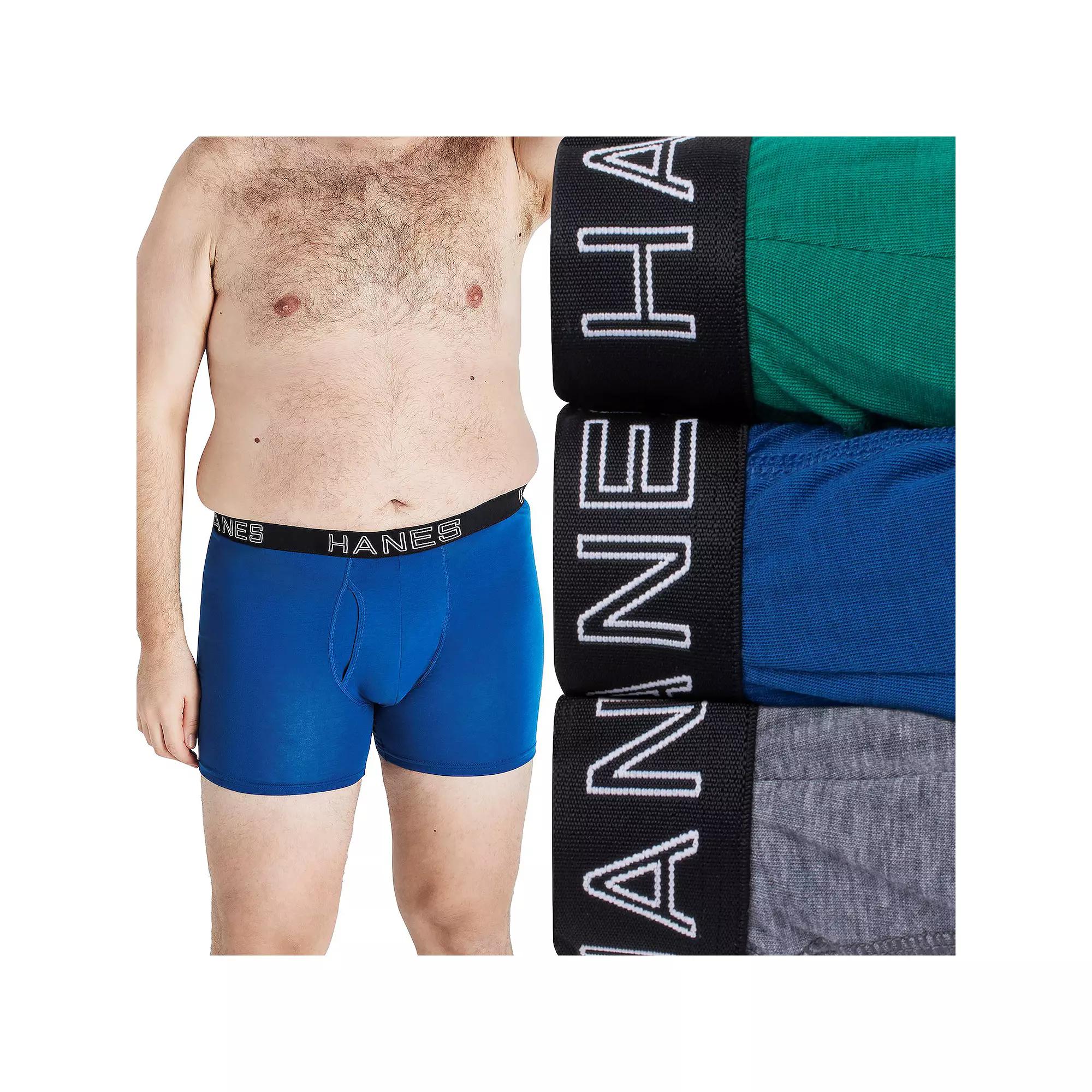 Big & Tall Hanes® 3 Pack Ultimate Big Man Comfort Flex Fit Total Support Pouch Boxer Brief Underwear, Men's,  Product Image