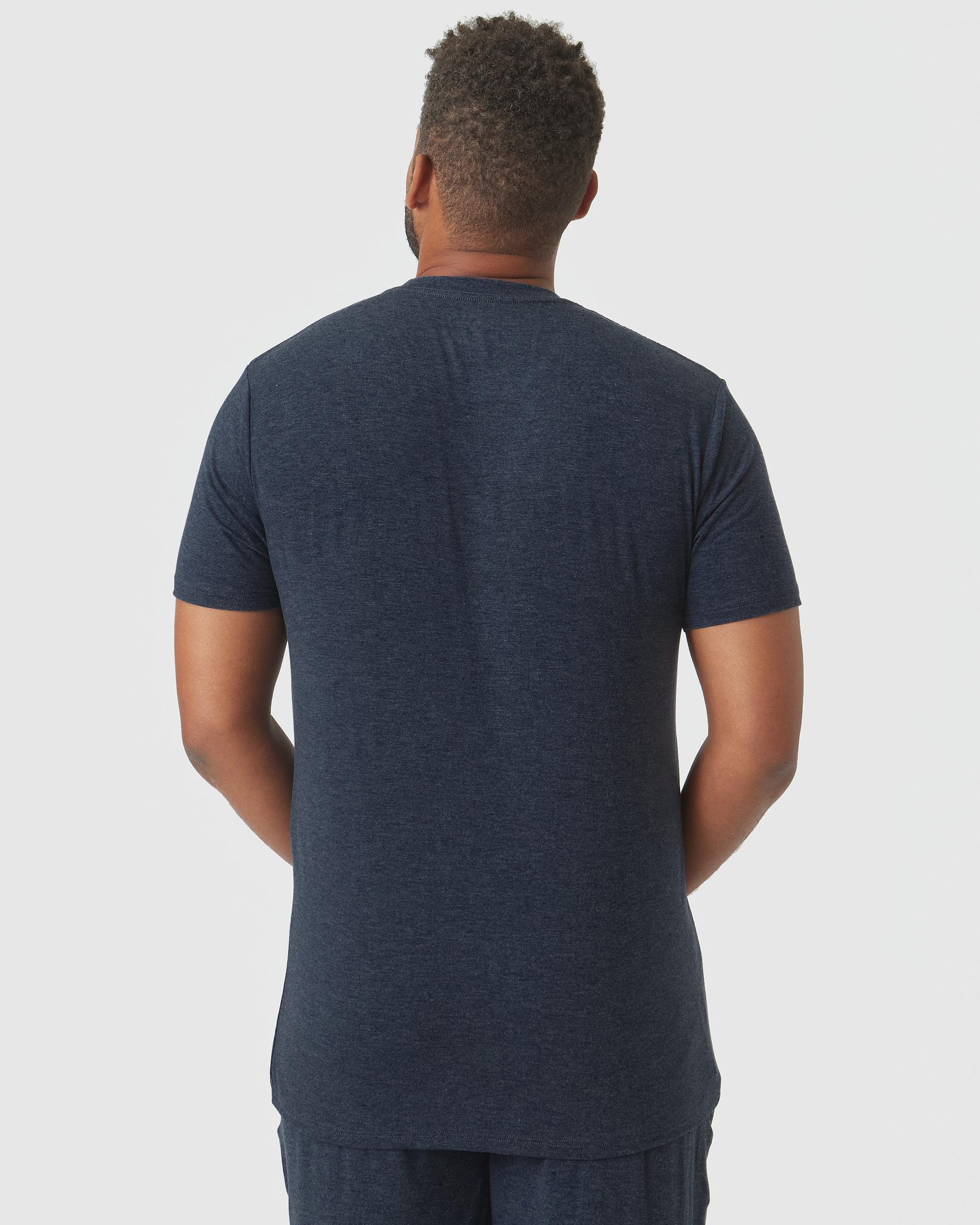 Heather Navy Short Sleeve Loungewear Tee Product Image