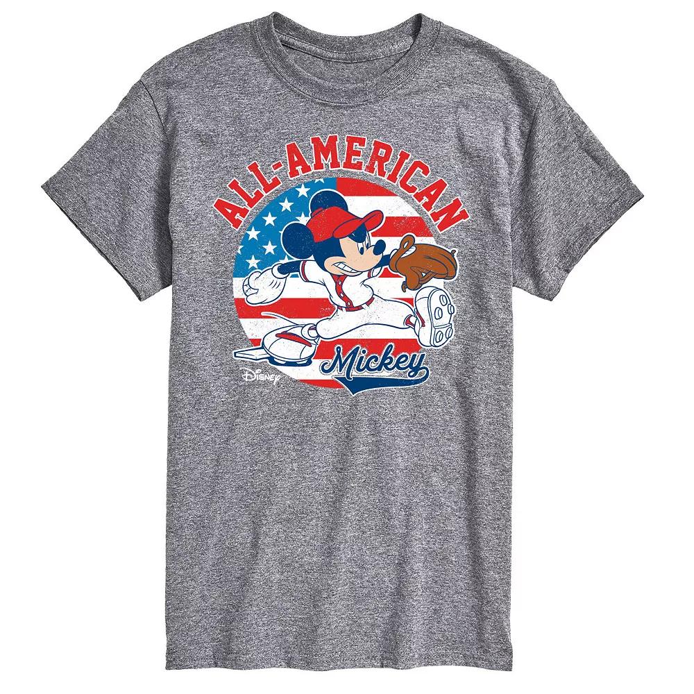 Disney's Mickey Mouse Men's All-American Baseball Graphic Tee,  Product Image