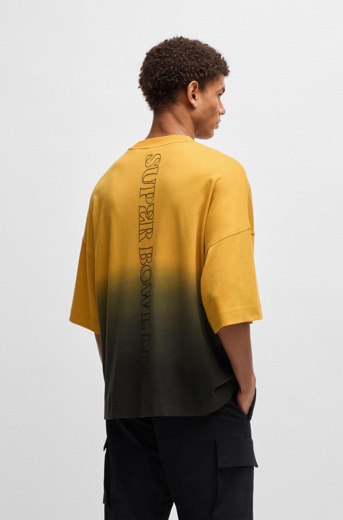 BOSS x NFL cotton T-shirt with gold-tone embroidery Product Image