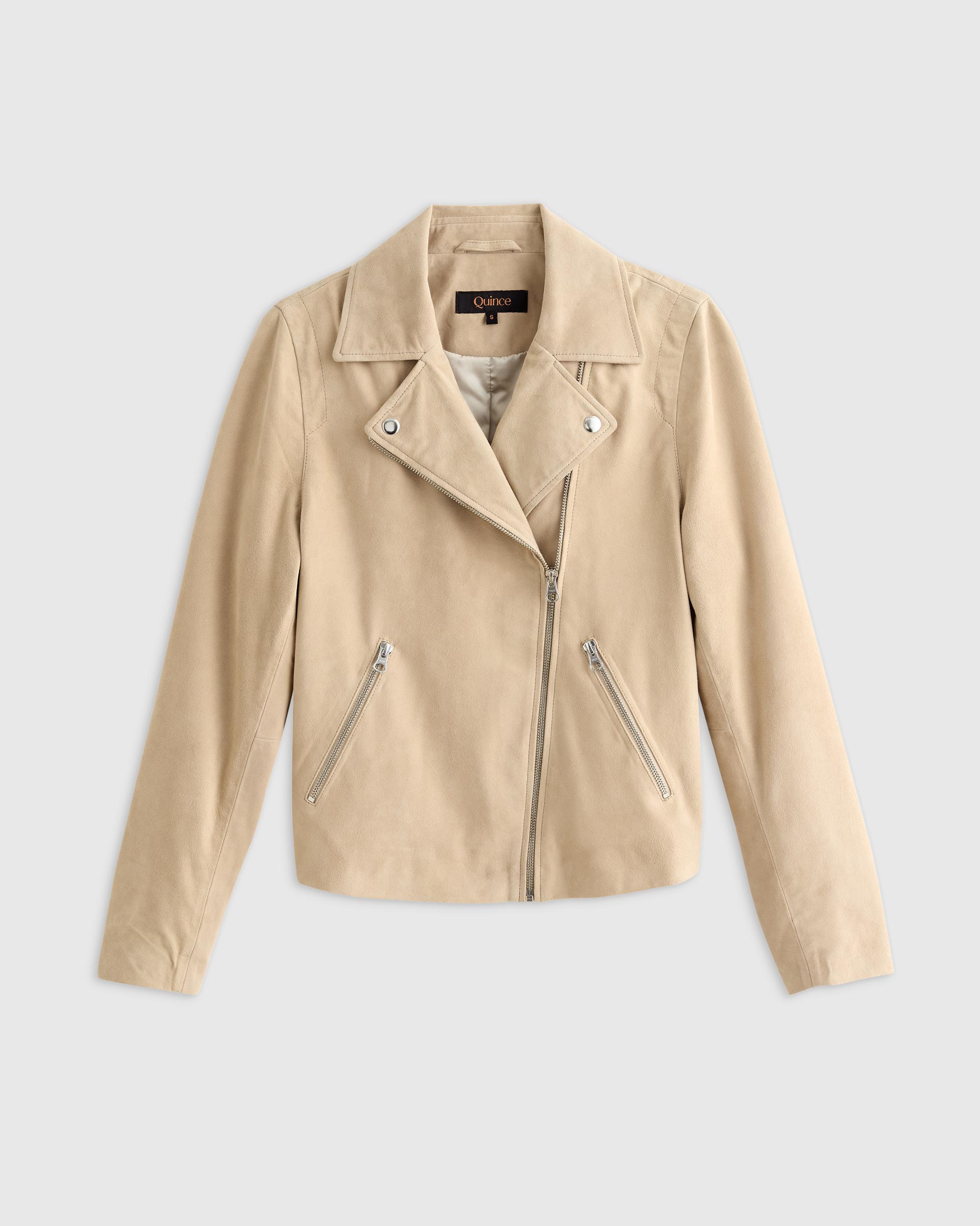 Quince | Women's 100% Suede Biker Jacket Size XS, Leather Product Image
