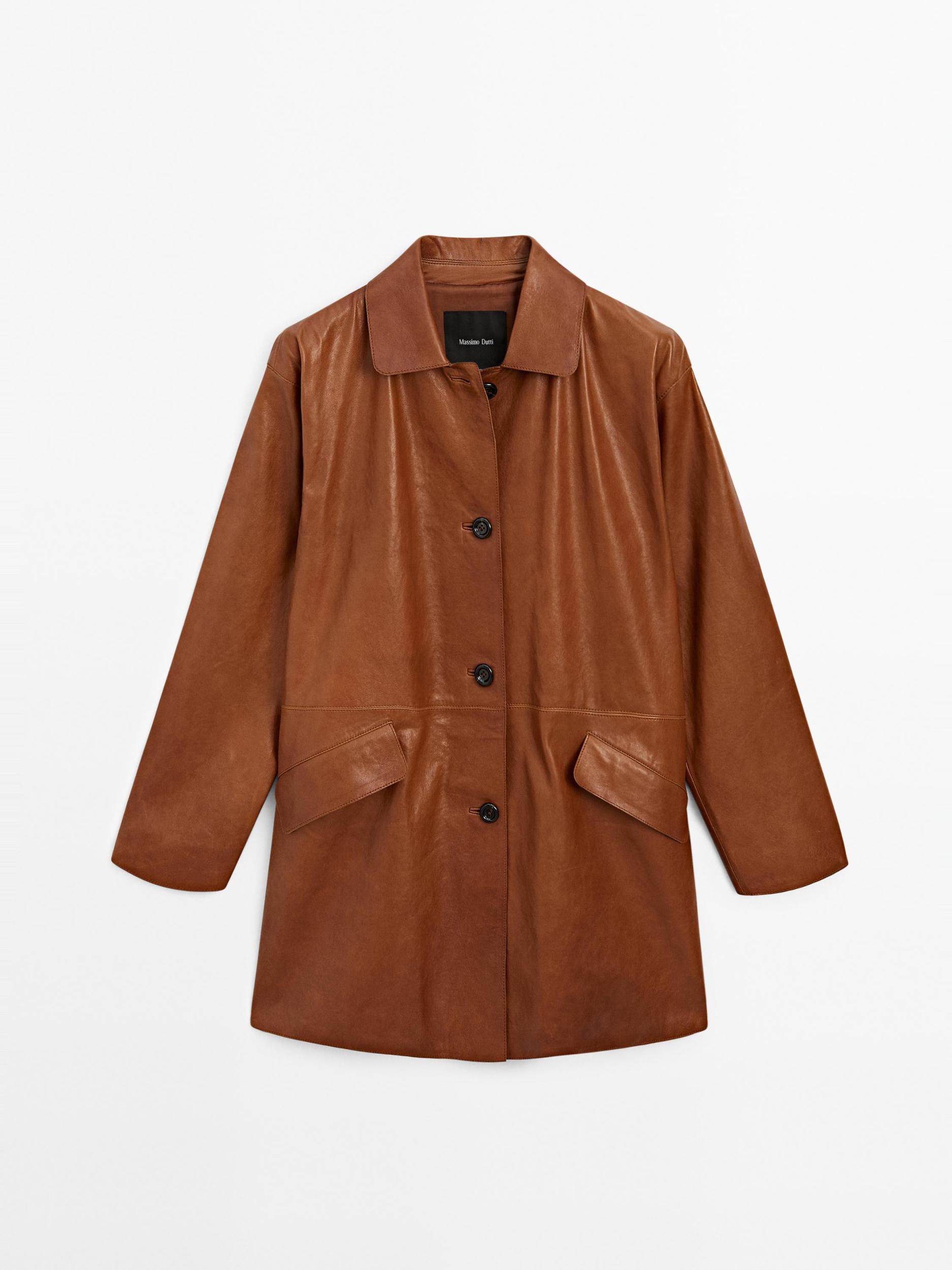 Long nappa leather coat Product Image