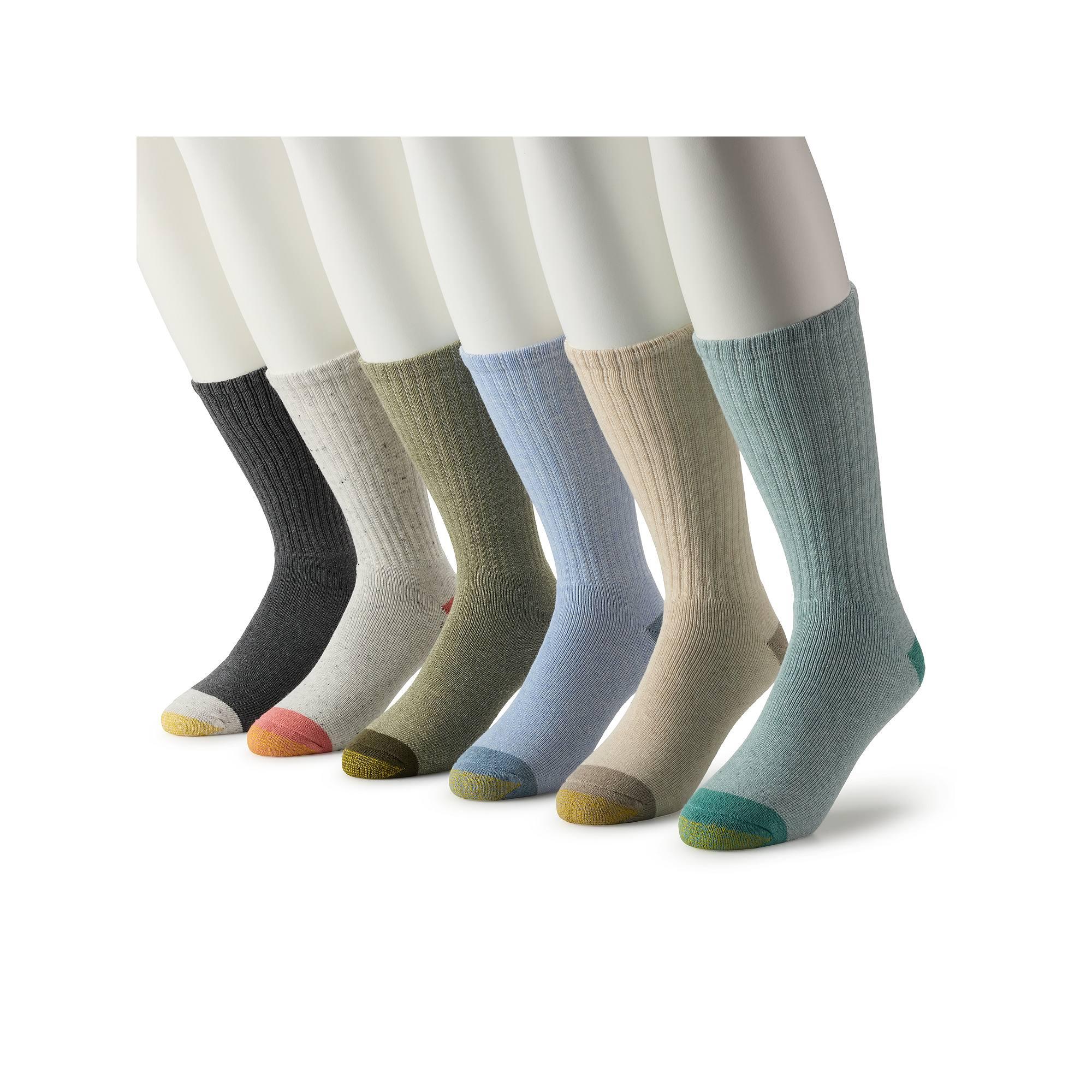 Men's GOLDTOE® 6-Pack Harrington Crew Socks,  Product Image