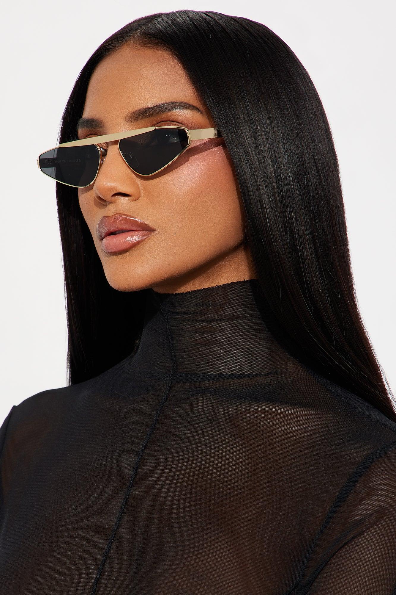 Anna Eyes Aviator Sunglasses - Gold/Black Female Product Image