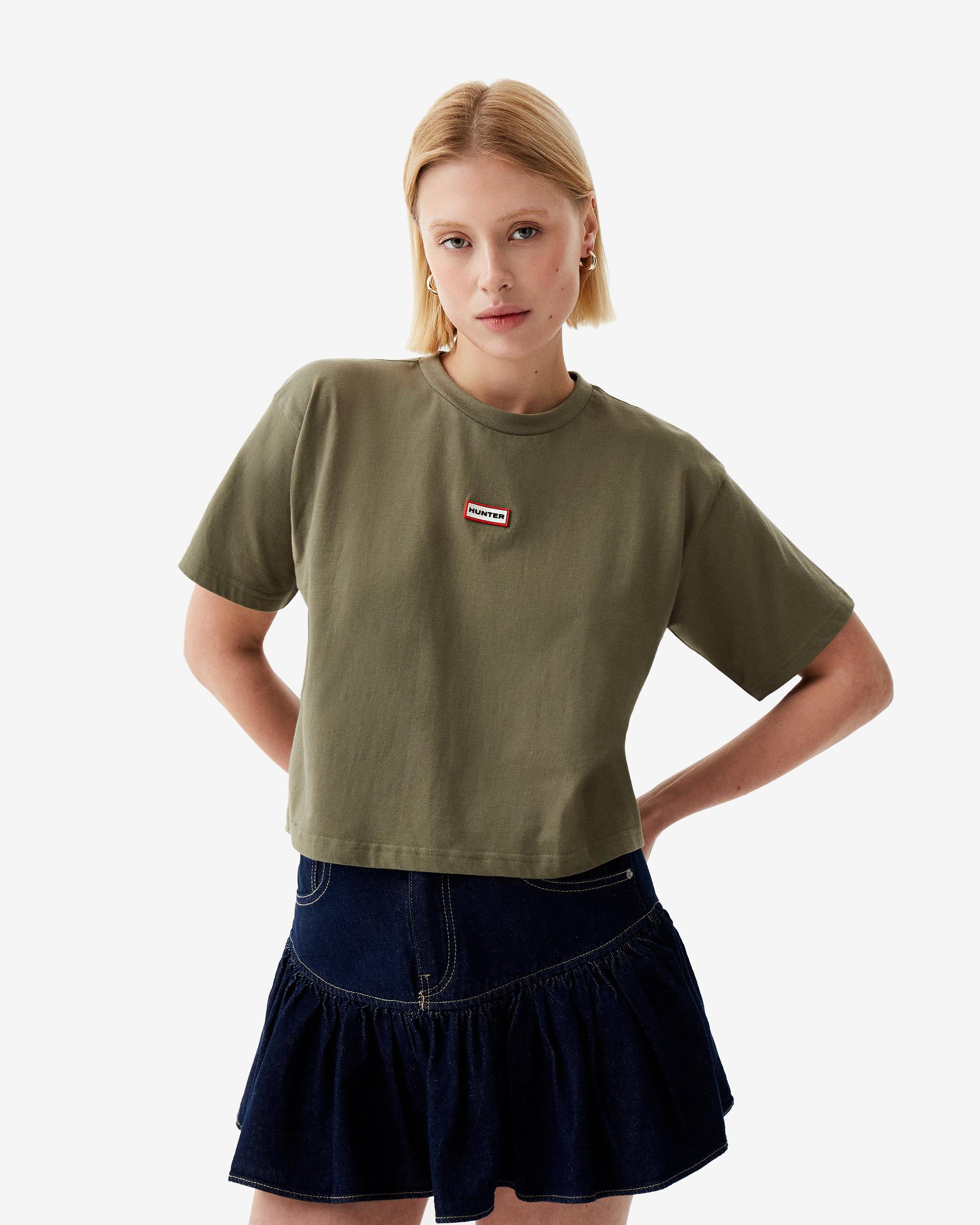 Women's Abby Logo Boxy Cropped T-Shirt Female Product Image