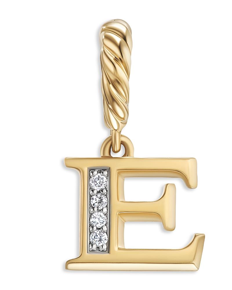 Womens Pav Initial Pendant in 18K Yellow Gold Product Image