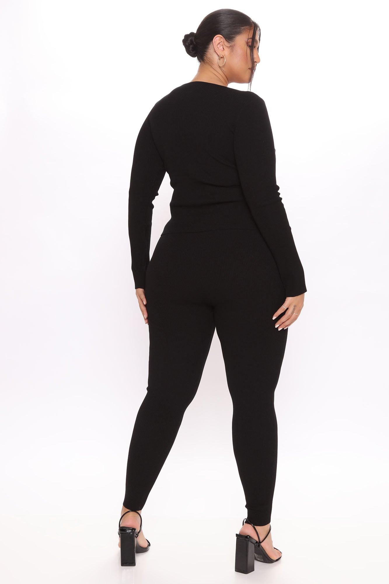 Wrong Way Sweater Pant Set - Black Female Product Image