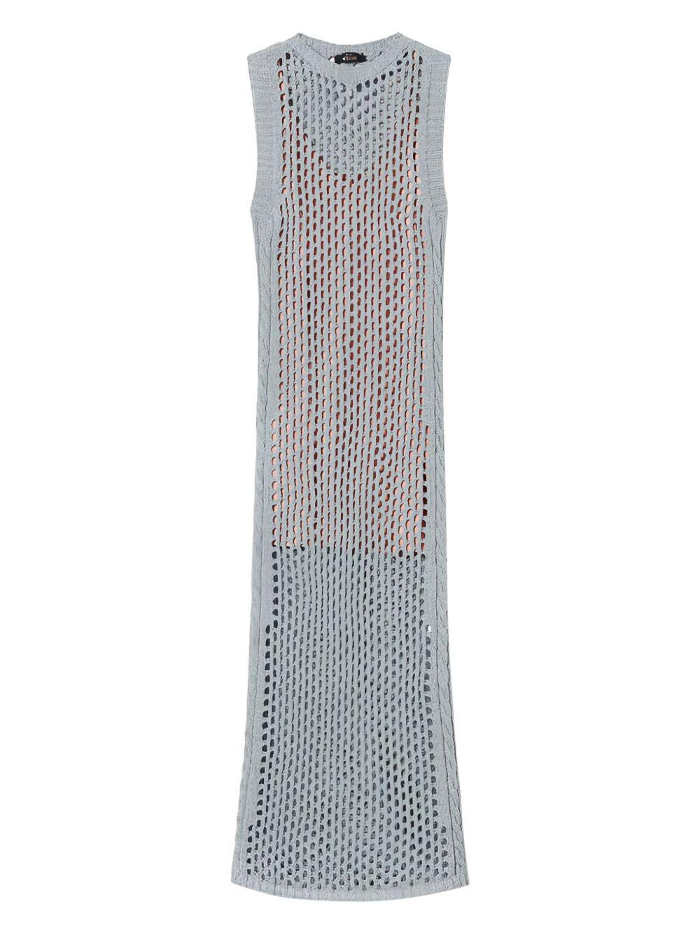 Long Lurex-mesh midi dress Product Image