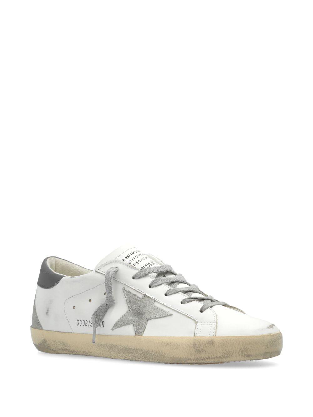 Super-star distressed leather sneakers Product Image