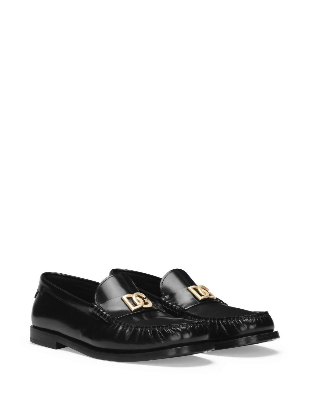 logo-plaque leather loafers Product Image