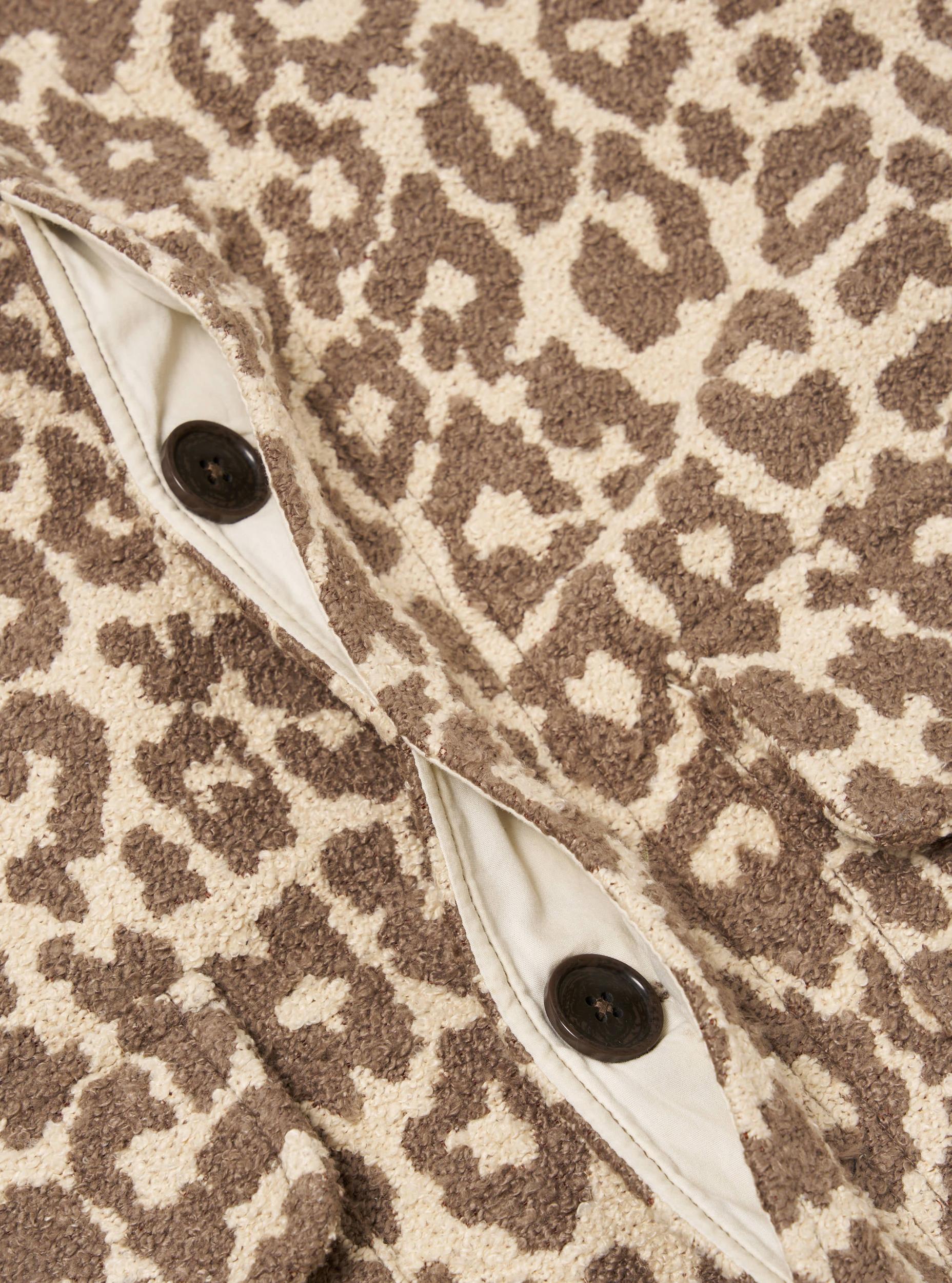 Universal Works Account Coat in Natural Crazy Leopard Product Image