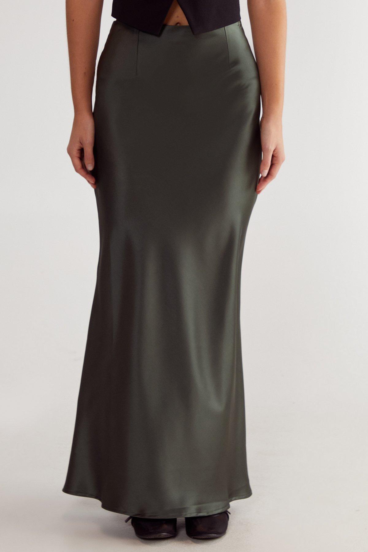 Satin Maxi Skirt Product Image