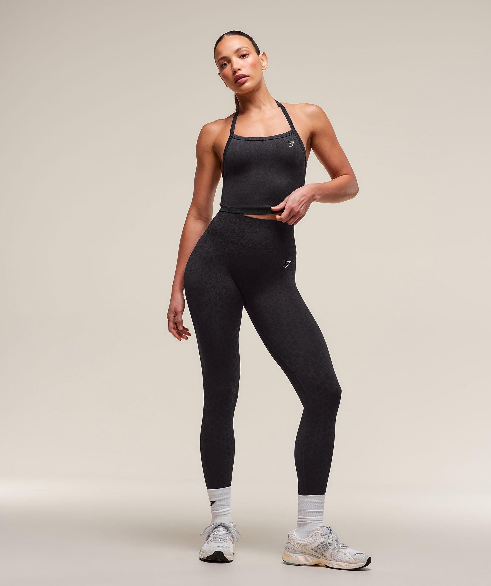 Gymshark Adapt Animal X Whitney Seamless Leggings - Asphalt Grey/Black Female Product Image