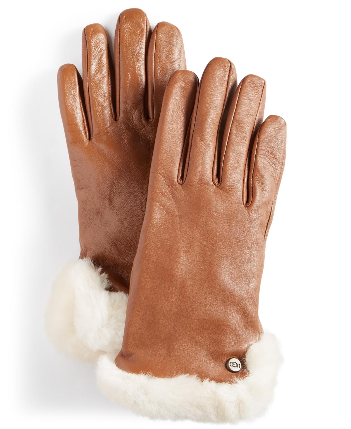 UGG® Fontanne Smart Genuine Shearling Trim Gloves main image 1
