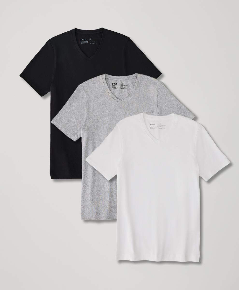 Mens Cool Stretch V-Neck Undershirt 3-Pack L Product Image