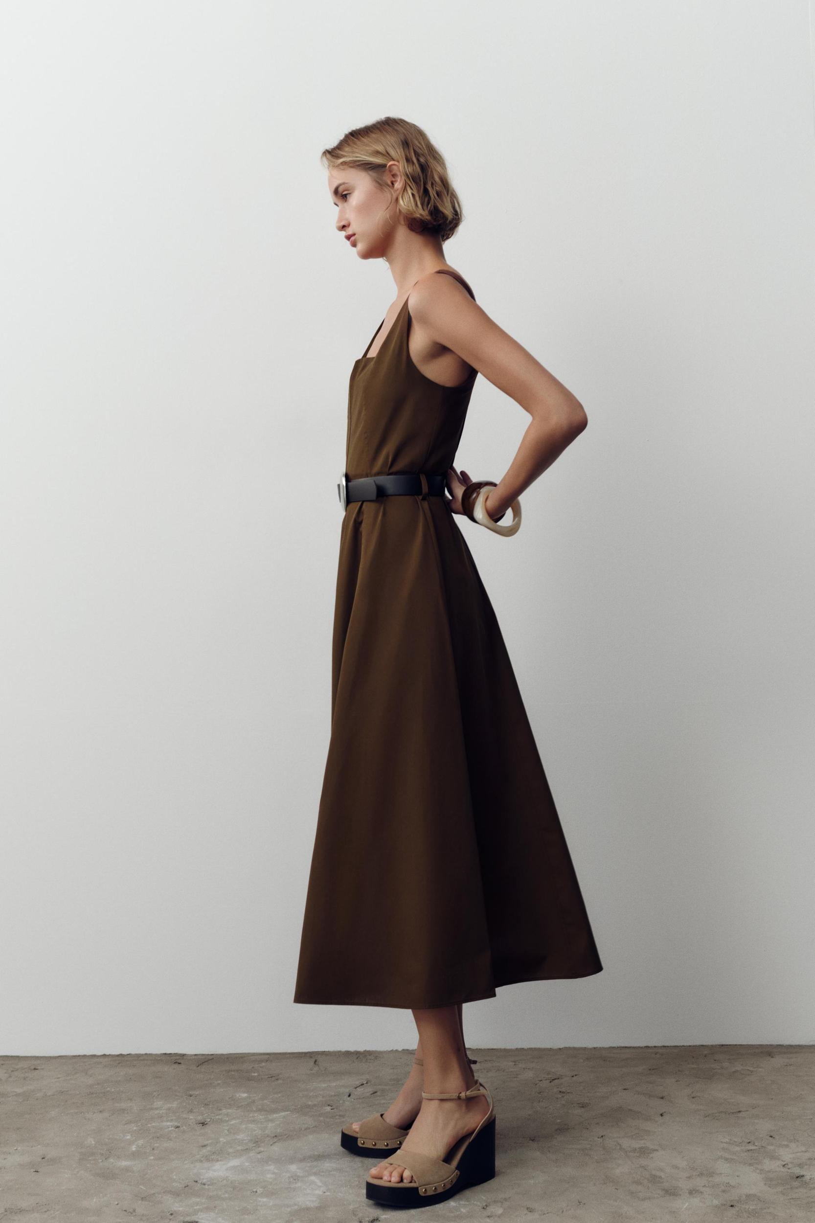 BELTED MIDI DRESS Product Image