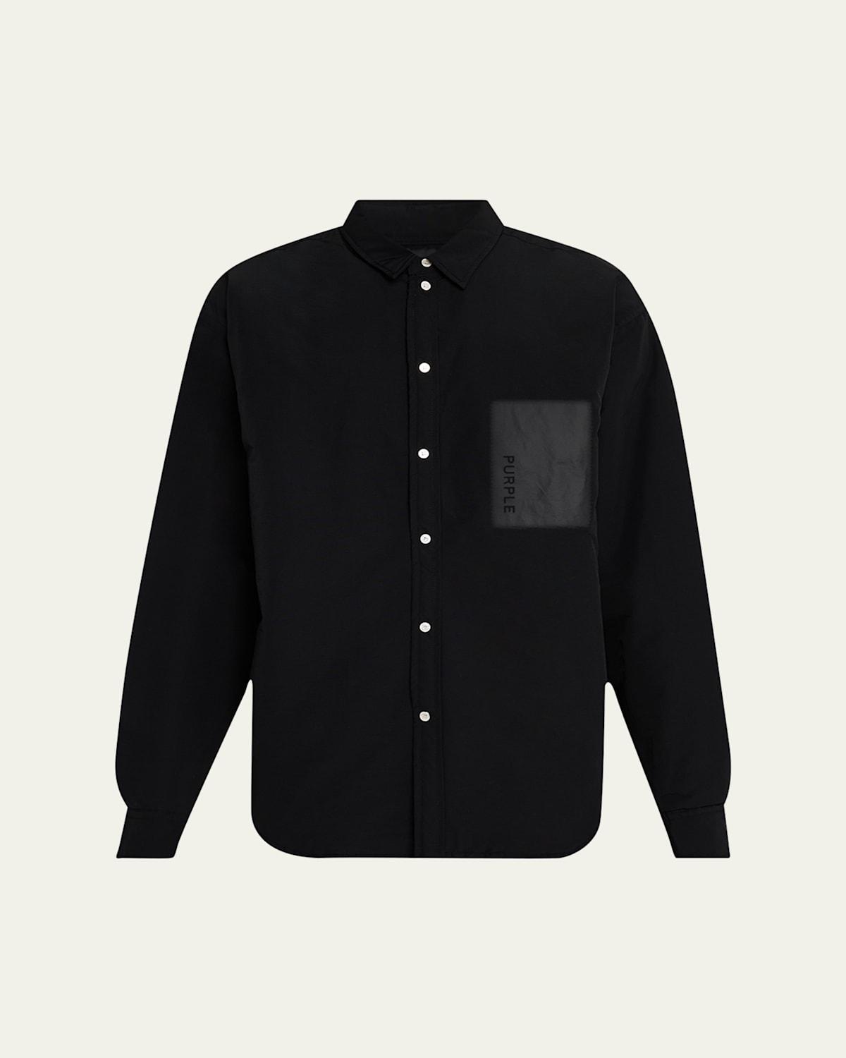 Men's Overshirt with Chest Patch Product Image