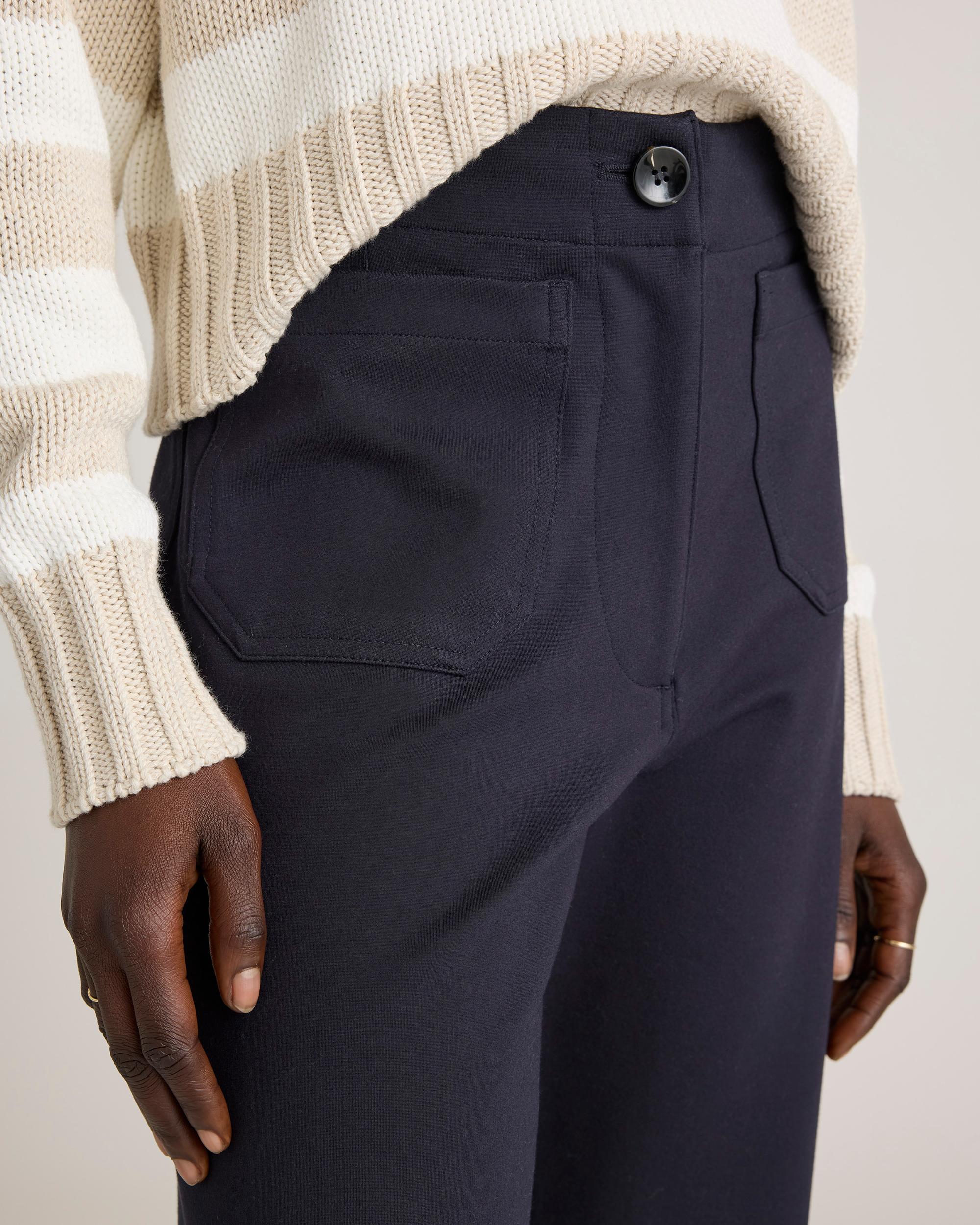 Quince | Women's Ultra-Stretch Ponte Cropped Wide Leg Pants Rayon Product Image