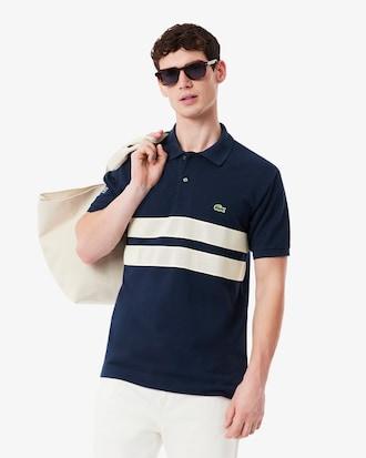 Men's Bold Stripes Classic Fit L.12.12 Polo Product Image