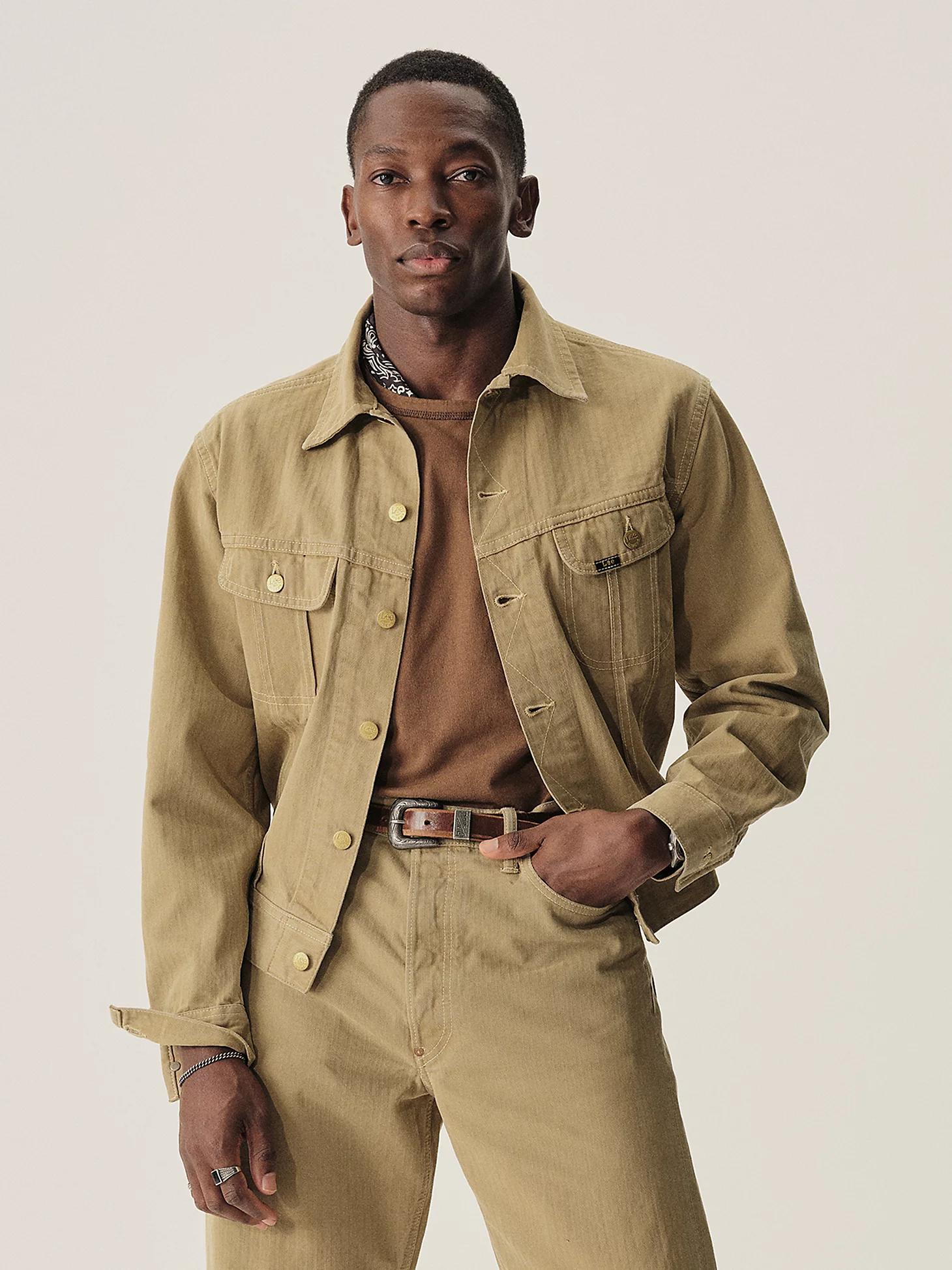 Men's Lee® x Buck Mason Herringbone Twill 101J Jacket | Men's Jackets & Outerwear | Lee® Product Image