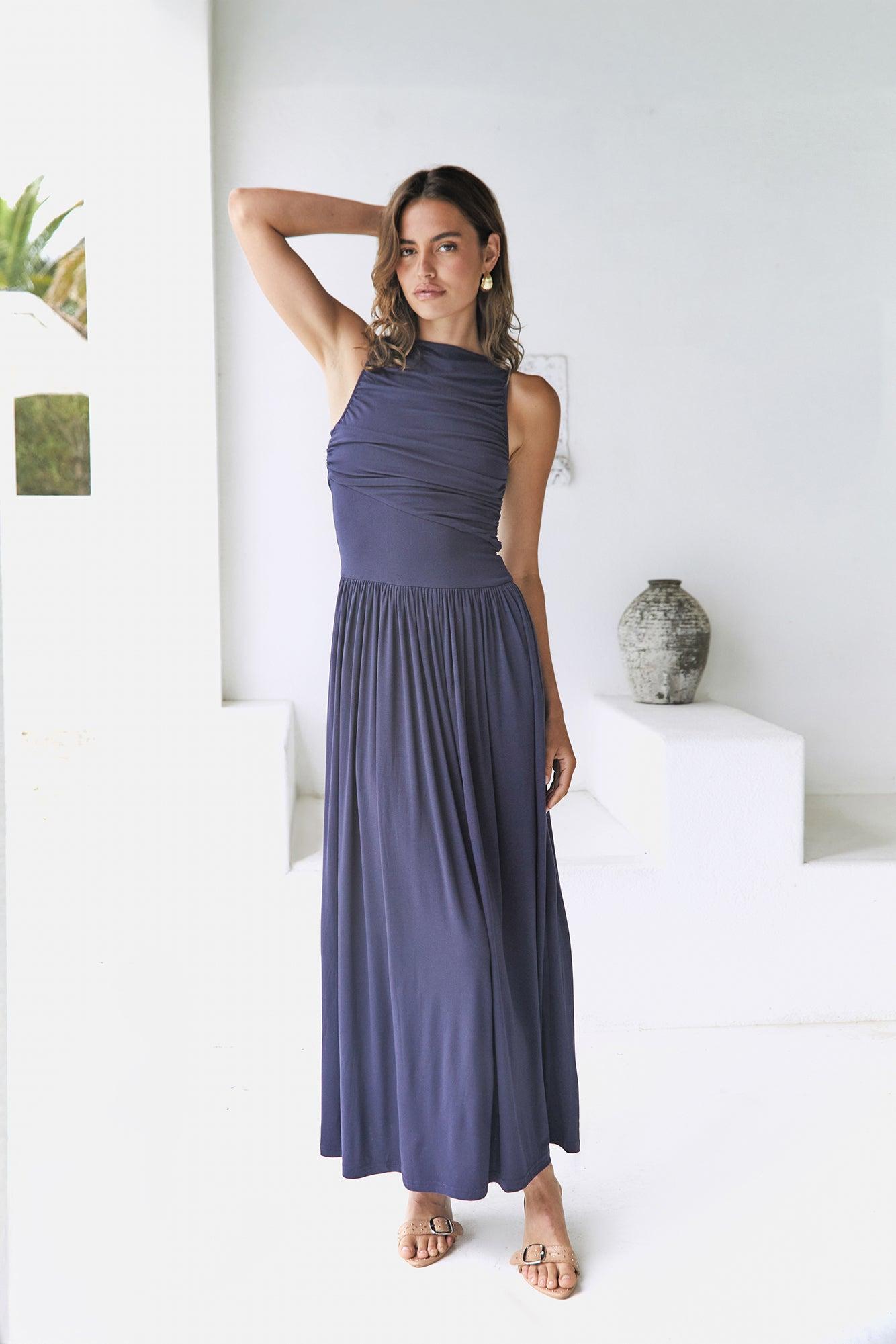 Nalla Maxi Dress Navy Product Image