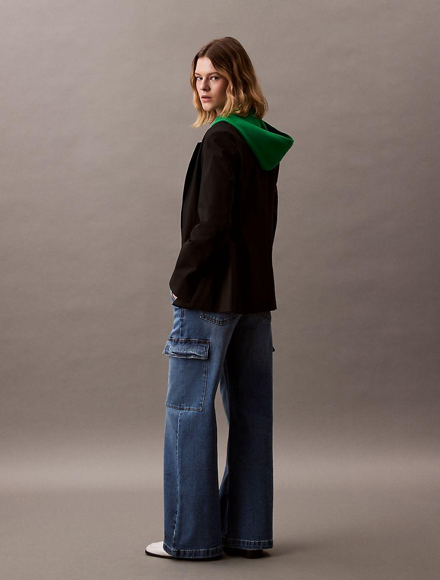 Cargo Wide Leg Fit Jeans Product Image