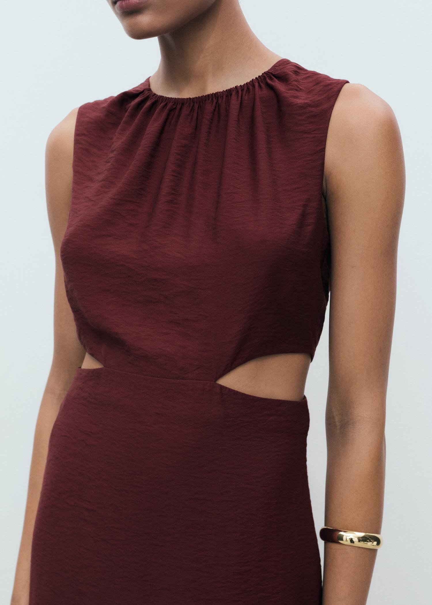 Midi-dress with cut-out - Women | MANGO USA Product Image